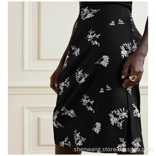 Afraic Black Viscose Rayon Floral Printed Dress Fabric